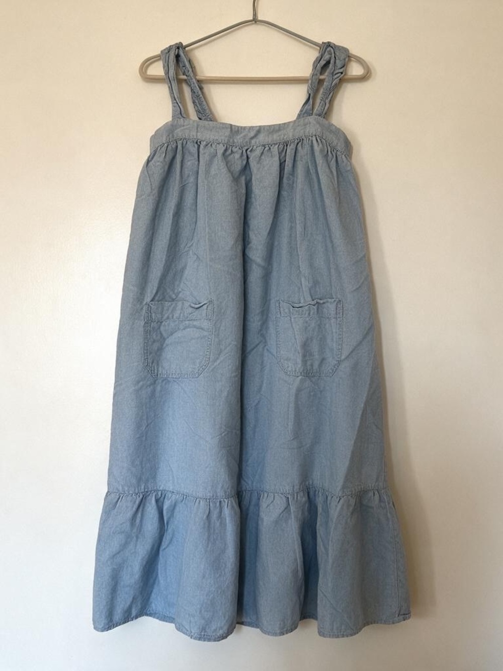 Madewell lightweight denim Tiered Sundress XL